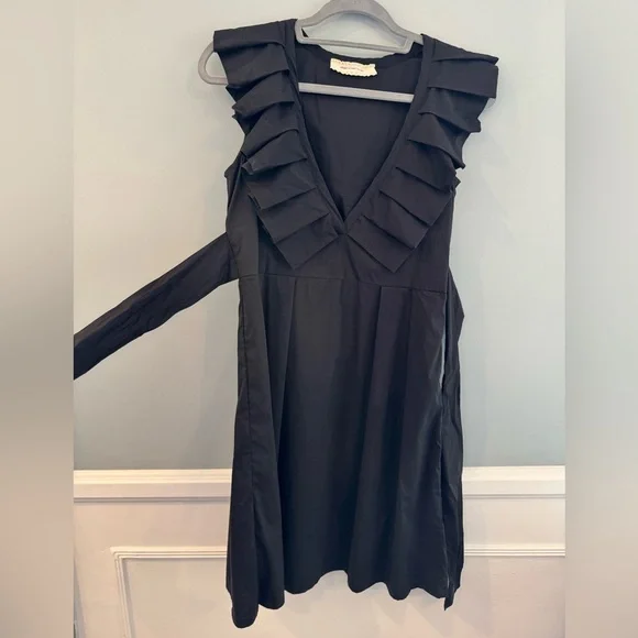 Unique Fornarina LBD - Black Ruffled Dress - Picture 2 of 7